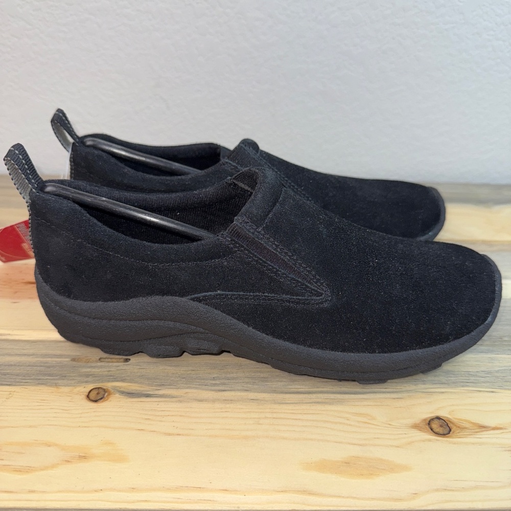 NWT Suede Black Slip On Shoes Size 8.5 - Picture 4 of 12